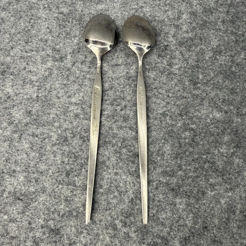 Ekco Prince Stainless JAPAN Eterna Set of 2 Iced Tea Spoons Dining Flatware‎